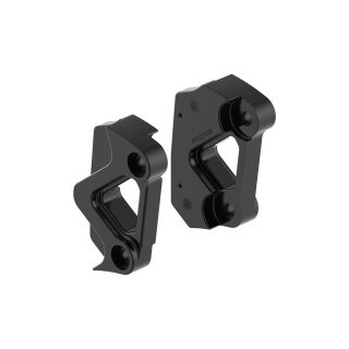 Oversize Brake Rotor Axial Brake Caliper Adapter For 355mm (14") rotors Gloss Black Dual Disc