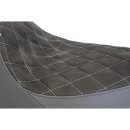 Nubuk Leather Solo Seat Diamond Stitch, For Thunderbike Steel Fender 260/18" and OE Tank Black
