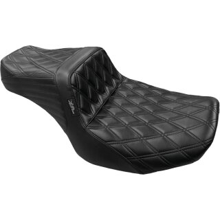 Tailwhip Seat Double Diamond, Driver Seating: 12.5" Wide, Passenger Seating 7,5" Wide Black Vinyl
