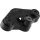 Club Style Pullback Riser and Triple Tree Cover Kit 10" Height, 1 1/4" Clamp Diameter Black Anodized