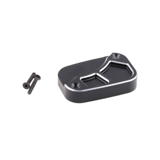 Front Brake Master Cylinder Cover Racing Black Cut