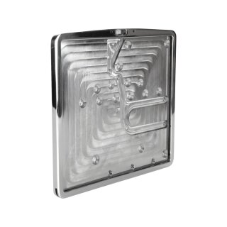 Inside License Plate Base Plate French Size 210x130mm Aluminium Polished