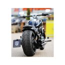 Rear Steel Fender for Twin Cam Softail (Wide Frame) 260/18" Tire, With Taillight Raw