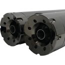 Double Slip-On Muffler Set Endcap Revolver Dark Chrome