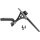 Slide-In Frame Side Mount License Plate Bracket Austria 210 x 170 mm Black Powder Coated