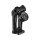 Club Style Pullback Riser Kit for Bottom Mount Round Speedometer 7" Height, 1 1/4" Clamp Diameter Black Anodized