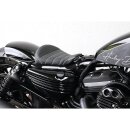 Old School Frame Mounted Solo Seat for Sportster Black Leather