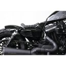 Old School Frame Mounted Solo Seat for Sportster Black Leather