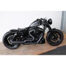 Old School Frame Mounted Solo Seat for Sportster Black Leather