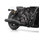 Single Slip-On Muffler Set Black Cut Rebel End Cap, Euro 5+ Black Ceramic Coated