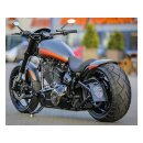 Rear Steel Fender for Twin Cam Softail (Wide Frame) 260/18" Tire, With Taillight and Turn Signals Raw