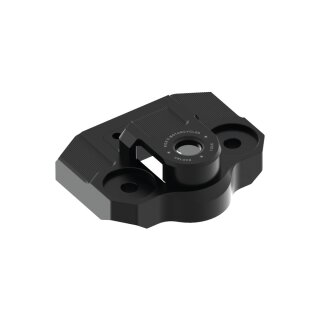 Reduced Reach Club Style Riser Relocation Plate 45 mm Offset, includes Steering Lock Cover Black Anodized