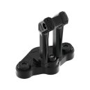 Reduced Reach Club Style Riser Relocation Plate 45 mm Offset, includes Steering Lock Cover Black Anodized