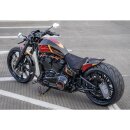 Vinyl Leather Solo Seat Diamond Stitch, For Thunderbike GP Style Fender 260/18"and GP Style Tank Black