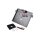 Mid-Mount License Plate Bracket and Base Plate Kit V1, Austria: 210 x 170 mm, with 3-in-1 Turn Signals Black Satin