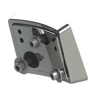 Mid-Mount License Plate Base Plate Adapter Black Satin