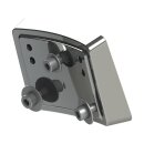 Mid-Mount License Plate Base Plate Adapter Black Satin