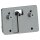 Mid-Mount License Plate Base Plate Adapter Black Satin