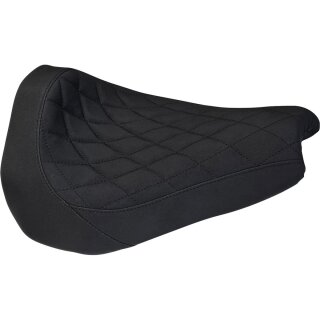 Vinyl Leather Solo Seat Diamond Stitch, For Thunderbike GP Style Fender 260/18" and OE Tank Black
