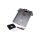 Mid-Mount License Plate Bracket and Base Plate Kit V2, Germany: 180 x 200 mm, with 3-in-1 Turn Signals Black Cut