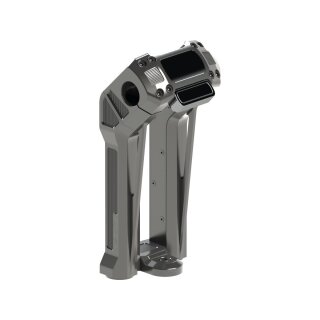 Club Style Pullback Riser Kit for Digital Speedometer 11,5" Height, 1 1/4" Clamp Diameter Black Anodized