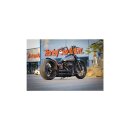 Rear Steel Fender for Twin Cam Softail (Narrow Frame) 260/18" Tire, With Taillight and Turn Signals Raw