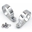 Muffler Clamp Set Chrome 3-1/4" Tubing