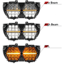 Honeycomb Dual Headlight Amber FLT15-Up