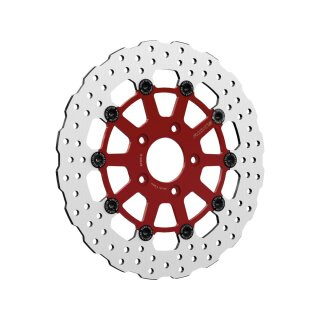 El Diabolo (Steve) Design Floating Brake Disc Red Inner Carrier 11,8" Front