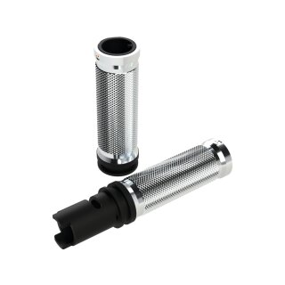 Base Grips Aluminium Satin 1" Throttle By Wire (Switch Housing Sensor)