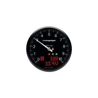 motoscope chronoclassic 2.0 Instrument Scale: 10.000 rpm; Black Anodized Bezel 80 mm
