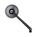 mo.view classic Mirror 180 mm Stem Length, flip Anodized Black