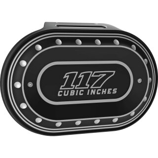 Drilled 117 Oval Airbox Air Cleaner Cover Bi-Color Anodized
