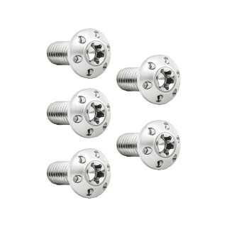 Titanium Rotor Bolt Kit For Rear Brake Discs, Thread: 3/8"-16 x 1" Polished