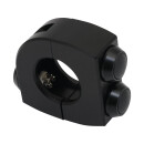 mo.switch Push-Button Clamp for 1" or 7/8" Handlebars 3 Black Button Gloss Black Anodized