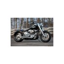 Rear Steel Fender for Twin Cam Softail (Narrow Frame) 260/18" Tire, No Lighting Raw