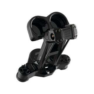 Club Style Pullback Riser and Performance 3 Triple Tree Kit, Double OE Instruments 11,5" Height, 1 1/4" Clamp Diameter Black Anodized
