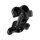 Club Style Pullback Riser and Performance 3 Triple Tree Kit, Double OE Instruments 11,5" Height, 1 1/4" Clamp Diameter Black Anodized