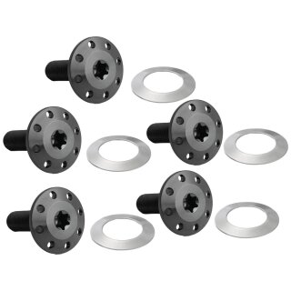 Titanium Floating Rotor Bolt Kit For Front Brake Discs Black