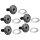 Titanium Floating Rotor Bolt Kit For Front Brake Discs Black