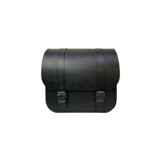 Leather Universal Saddlebag for Softails 27,7 Liter with Inside Flap, Height: 420 mm, Width: 440 mm, Depth: 150 mm Black