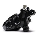 Race Series Monoblock Brake Caliper Black Anodized Billet Bore Caps Black Anodized Front Right