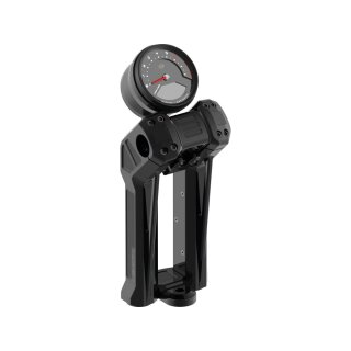Club Style Pullback Riser Kit for Top Mount Round Speedometer 8,5" Height, 1 1/4" Clamp Diameter Black Anodized