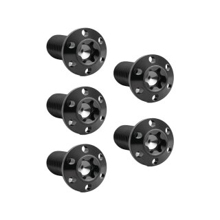 Titanium Rotor Bolt Kit For Rear Brake Discs, Thread: 3/8"-16 x 1" Black