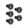 Titanium Rotor Bolt Kit For Rear Brake Discs, Thread: 3/8"-16 x 1" Black
