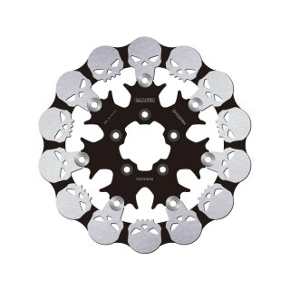 Skull Wave Floating Brake Disc Anodized Inner Steel Carrier Black Anodized 11,8" Front