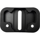 Mid-Mount License Plate Adapter Black Anodized