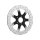 Seven Sins Wave Design Floating Brake Disc Black Inner Carrier 11,8" Front