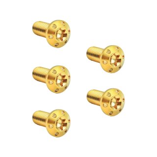 Titanium Rotor Bolt Kit For Front Brake Discs, Thread: 5/16-18 x 7/8" Gold