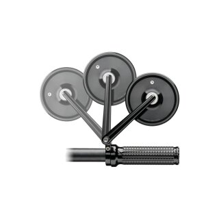 mo.view classic 110 pivot Mirror For 1" Handlebars Anodized Black